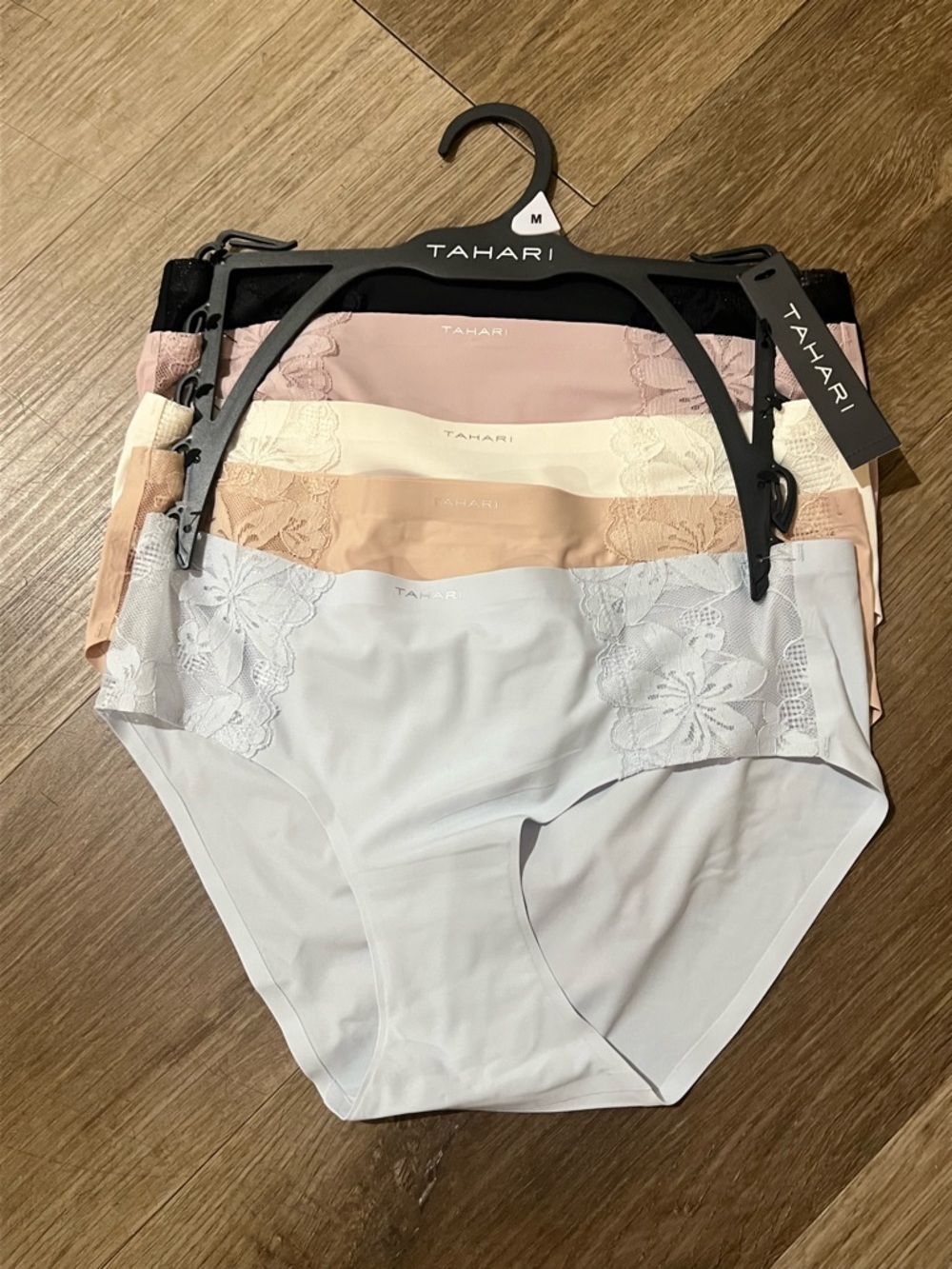 Tahari Lace High-Waist Briefs - 5-Pack in Neutral Tones